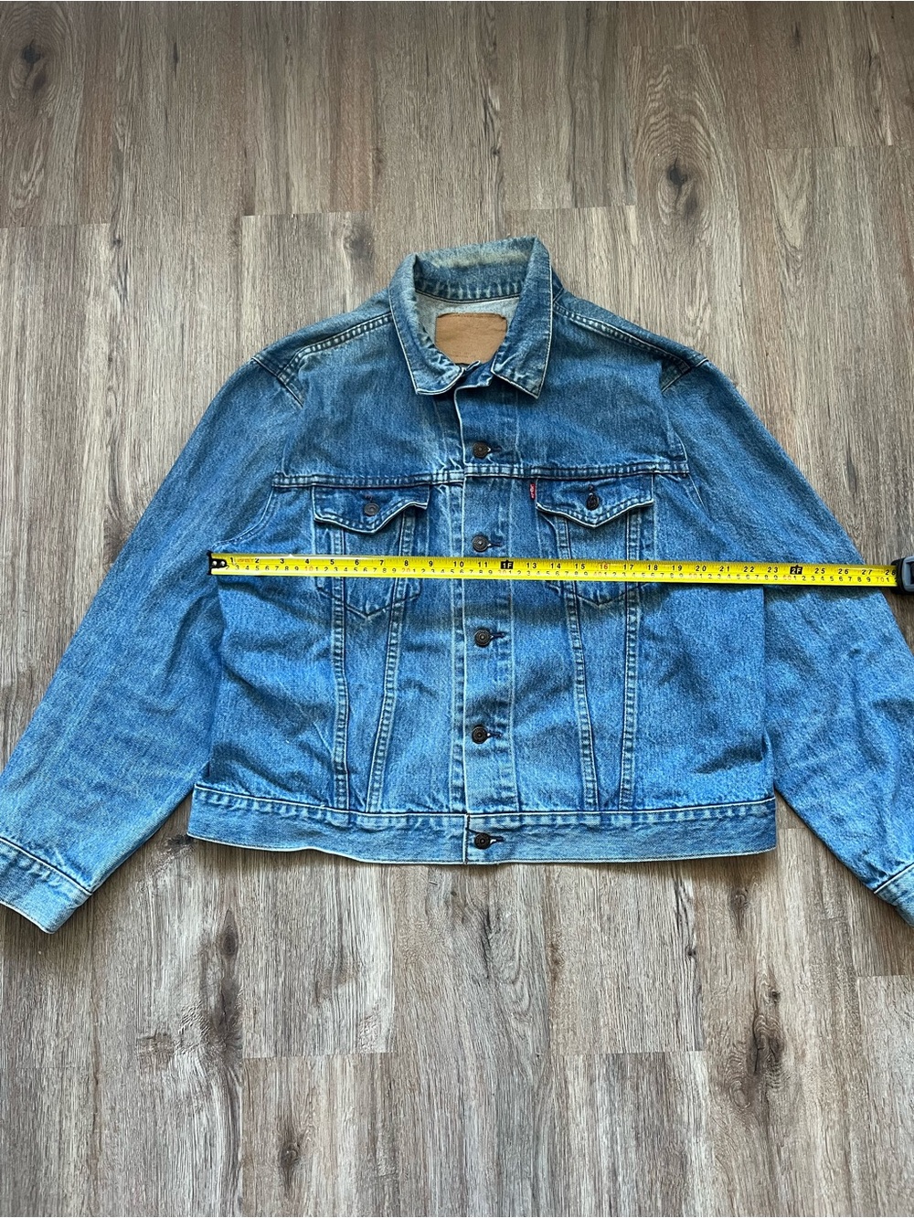 Vintage 90s Levi’s 75513 Denim Trucker Jacket Light Wash Size L (50 23Wx25L) - Picture 4 of 6